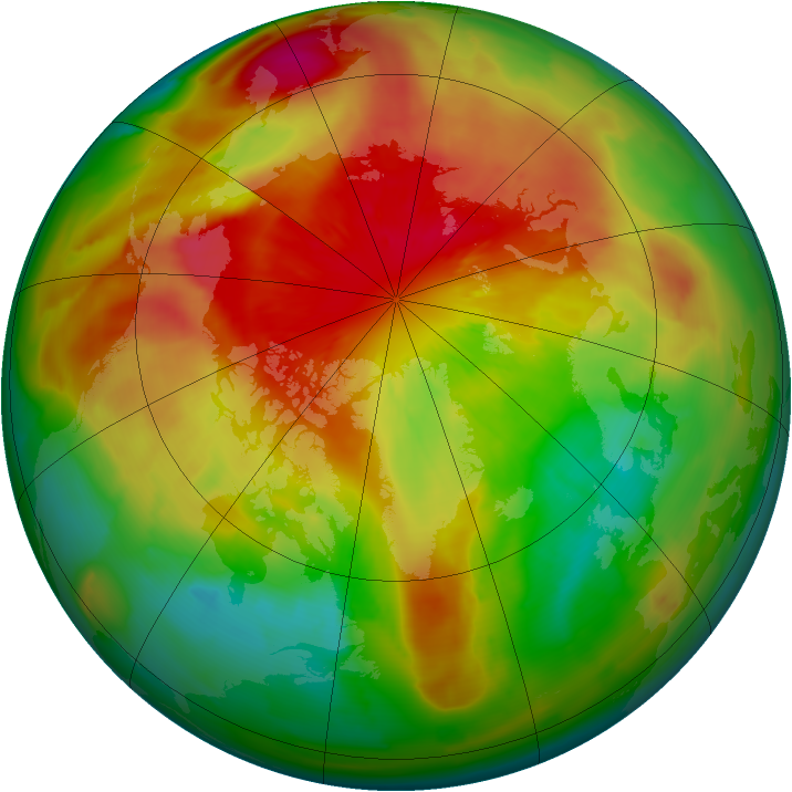 Arctic ozone map for 21 March 2012